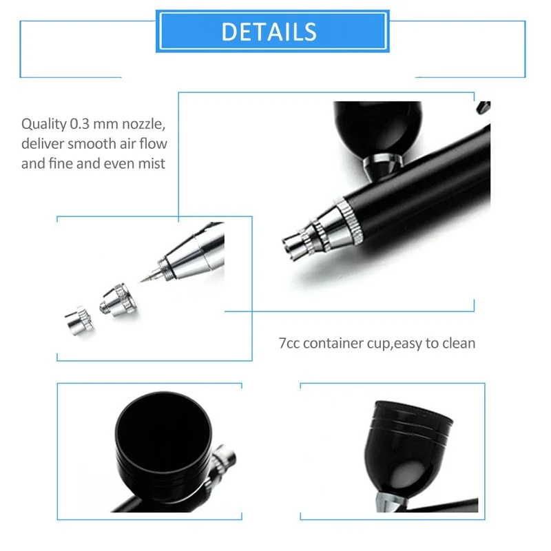 Rechargeable Usb Airbrush Kit Airbrush Compressor Spray Pump Handheld Airbrush  Gun For Nail Art Makeup Tattoo Painting Fog - Spray Gun - AliExpress