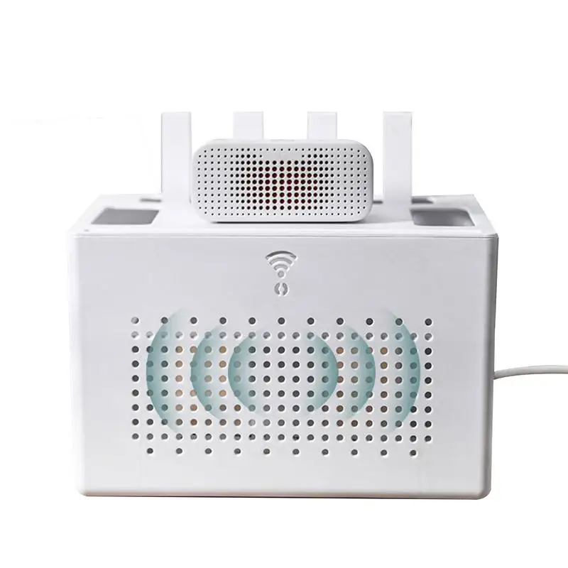 

Cable Organizer Box Breathable Heat-dissipating Router Storage Box Wires Storage Holder For Home Desk TV Computer Cables