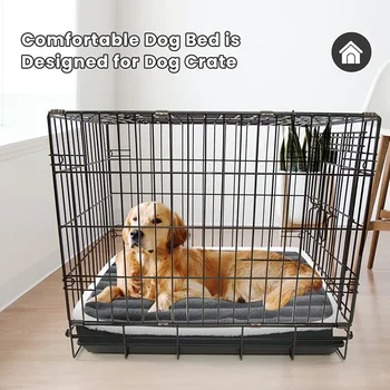Dog Bed Mat with Zipper Removable Pet Mattress for Dog Sleeping Mat Washable Dog Mattress Pet Pad Cushion for Small Medium Pet 2
