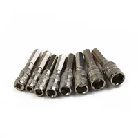 8 PCS H4 Hex Socket Sleeve Set Metric PHM2.0-5.5mm Nozzles Nut Driver Hex Shank Power Nuts Driver Socket Screwdriver Bits Tools 1