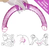 44cm Soft Jelly Dildo Double Long Realistic Dildos Cock Lesbian Vaginal Anal Plug Flexible Fake Penis For Women Dildos Sex Toys 1