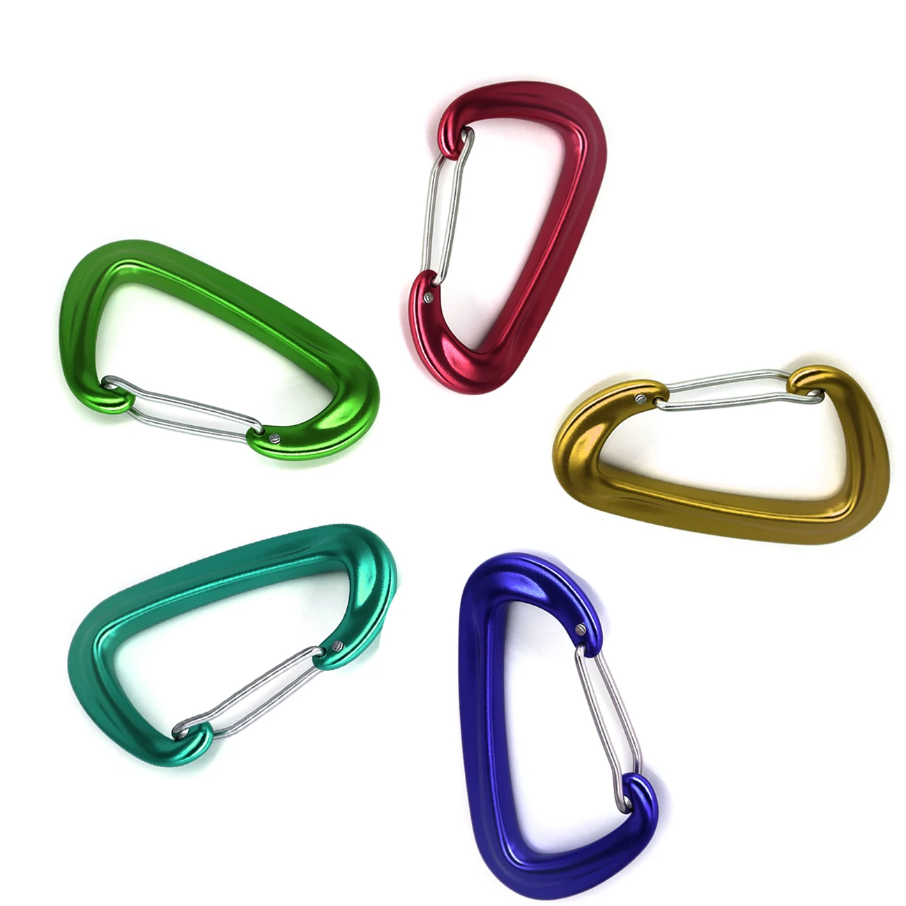 

hot seller oem logo custom wire locking D-shape climbing aluminum carabiner hook