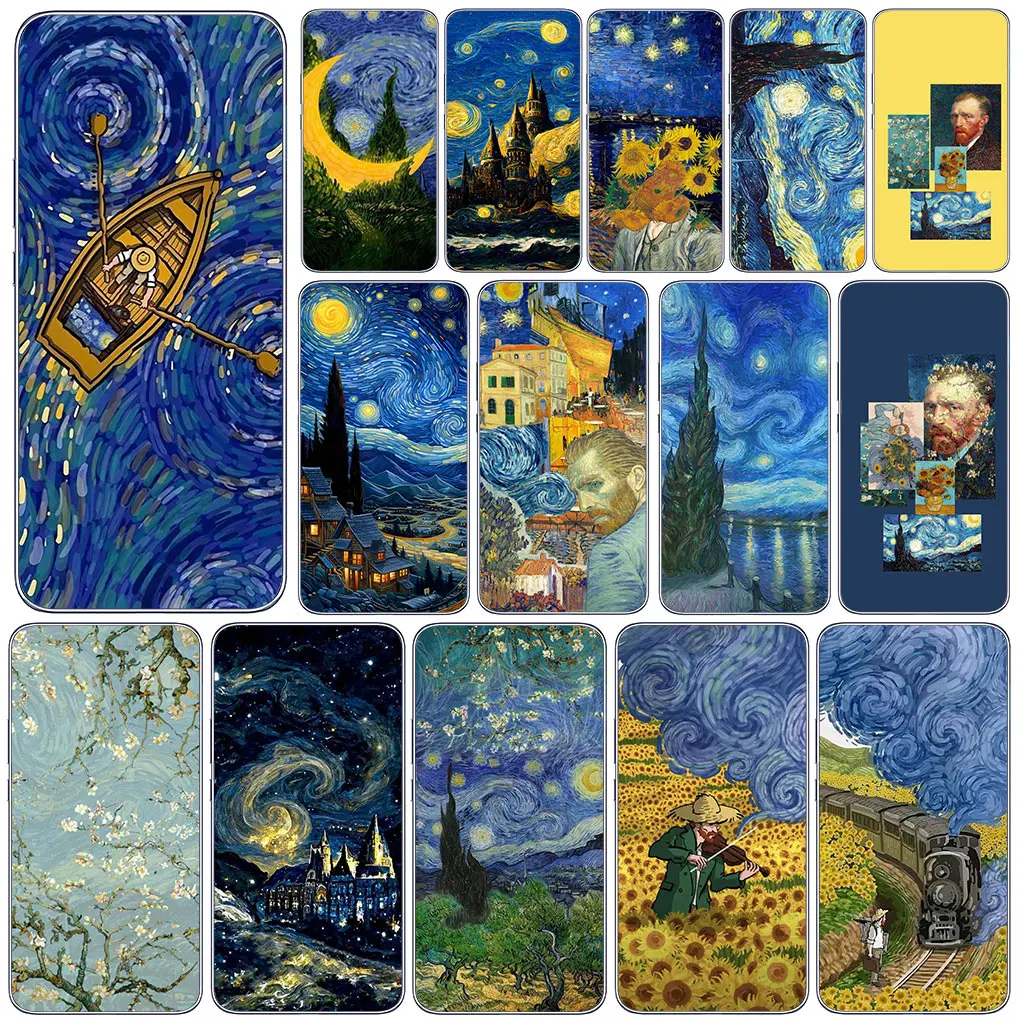 Starry Night Van Gogh Painting Cover Phone Case Per Motorola Moto One G8 G7 Play Action Fusion Plus Power Vision Zoom Hyper