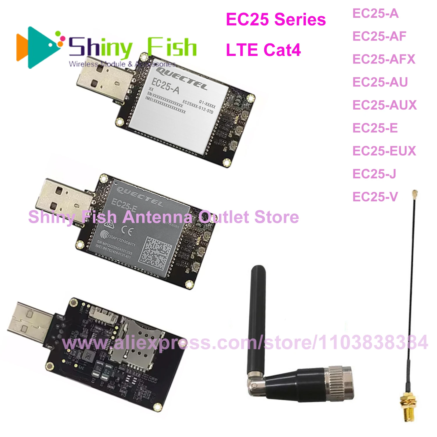 Ec25 Module Quectel EC25 Series 4G LTE Cat4 USB Dongle Without Case EC25-A AFX AF ...