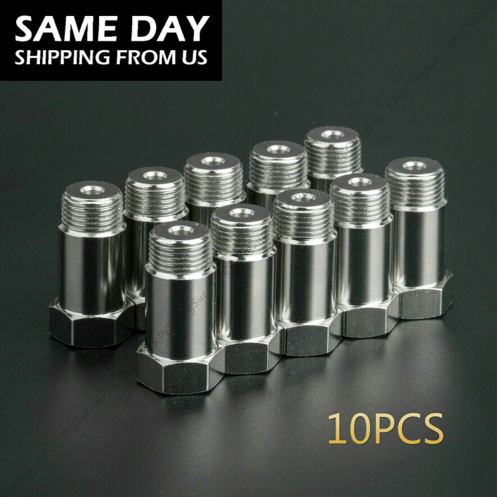 10pcs o2 oxygen sensor spacer test pipe extension extender adapter cel