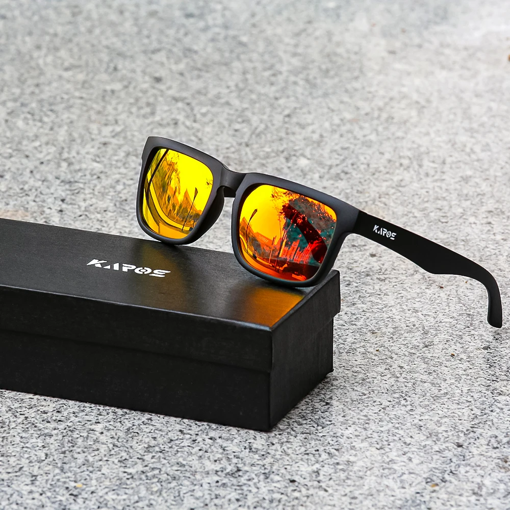 KAROS Polarisierte Sonnenbrille UV-Schutz Outdoor Sport Angeln Brillen Männer Frauen Fashion Square Fahren Sonnenbrille YZ2019WB