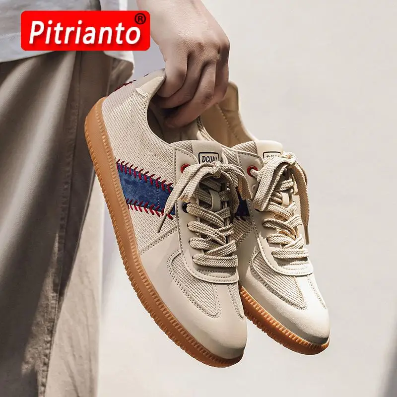 

Men Shoes New Fashion Sneakers for Men PU Leather Comfort Lightweight Casual Shoes Outdoor Walking Footwear