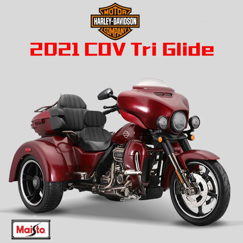 Maisto 1:12 Harley Davidson 2021 Cvo Tri Glide Alloy Classic Street Motorcycle Model Diecast Leisure Motorcycle Model Kids Gifts