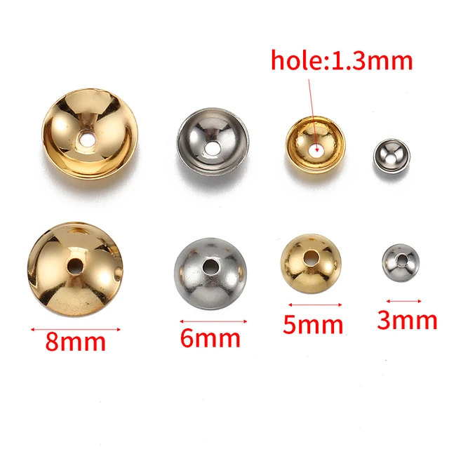 100pcs Stainless Steel Beads Caps For Jewelry Making End Spacer Charms Bead  Caps DIY Beading Jewelry Making Supplies Wholesale - AliExpress