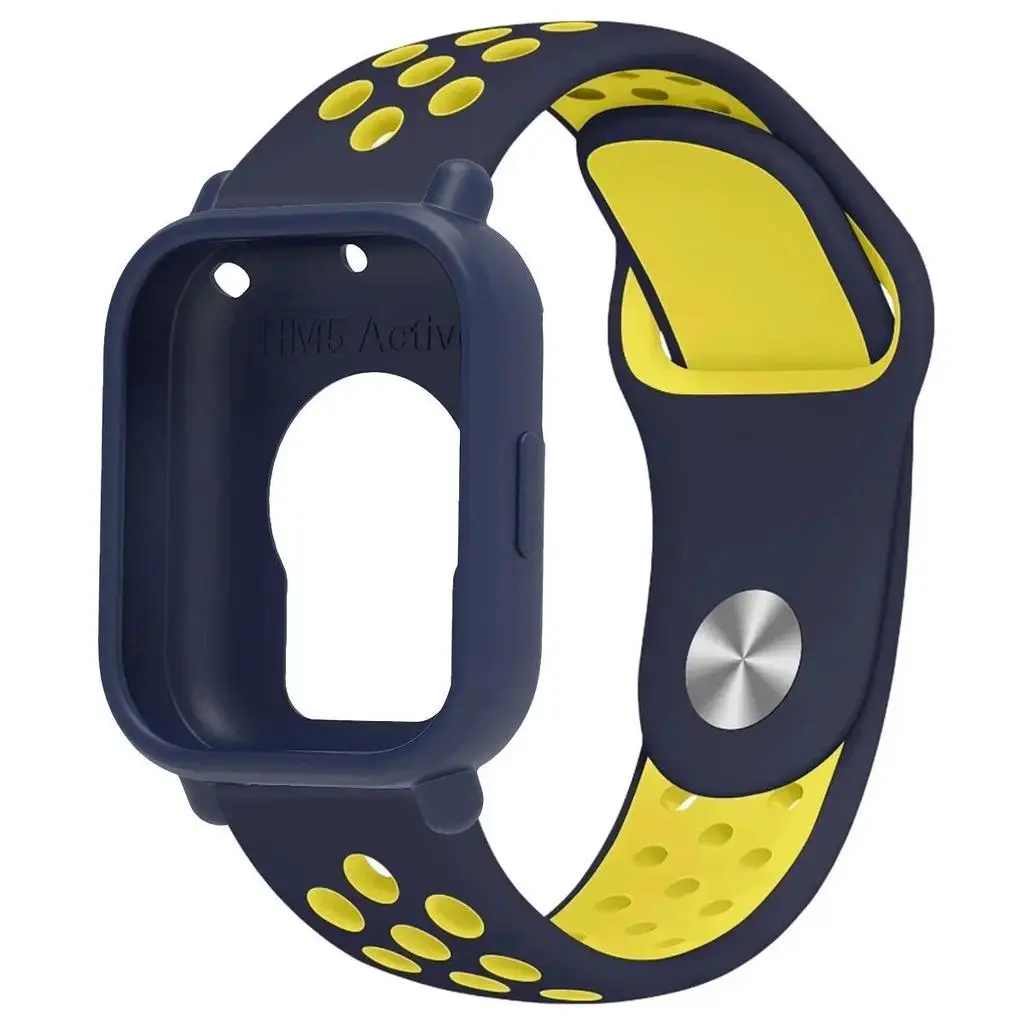 Two-Tone Breathable Sports Silicone Band with Soft Hollow Protector