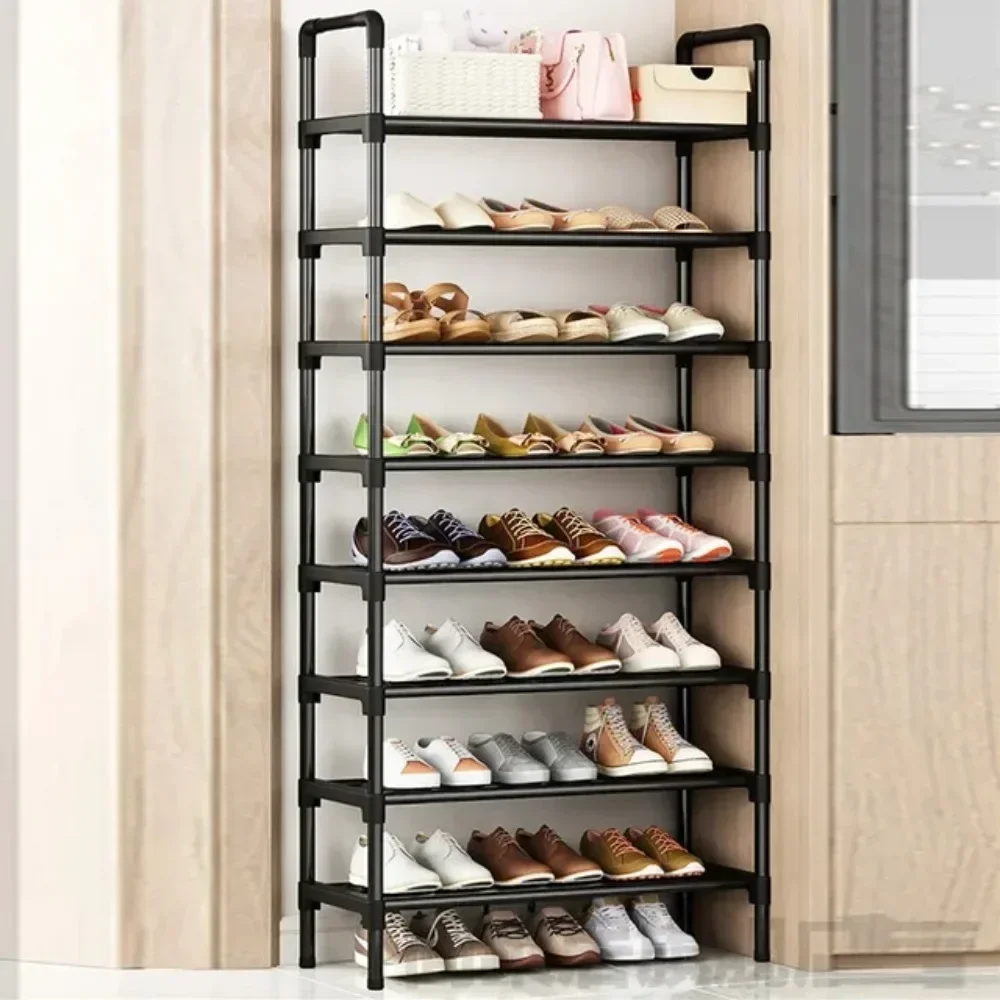 Shoe Rack Multilayer Metal Housing Entrance Rental Shelf Space Saving For Living Room And Dormitory