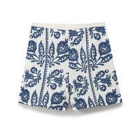 2024 Autumn New Women's Clothing European And American Style Fashionable Vacation Versatile Embroidered Casual Shorts - Image 4