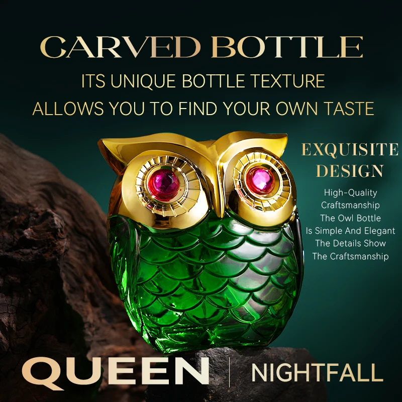 Queen Of The Night Eau de Parfum Eulenform, einzigartiger Duftspray mit Geschenkverpackung, langanhaltend und bezaubernd_voghion.com