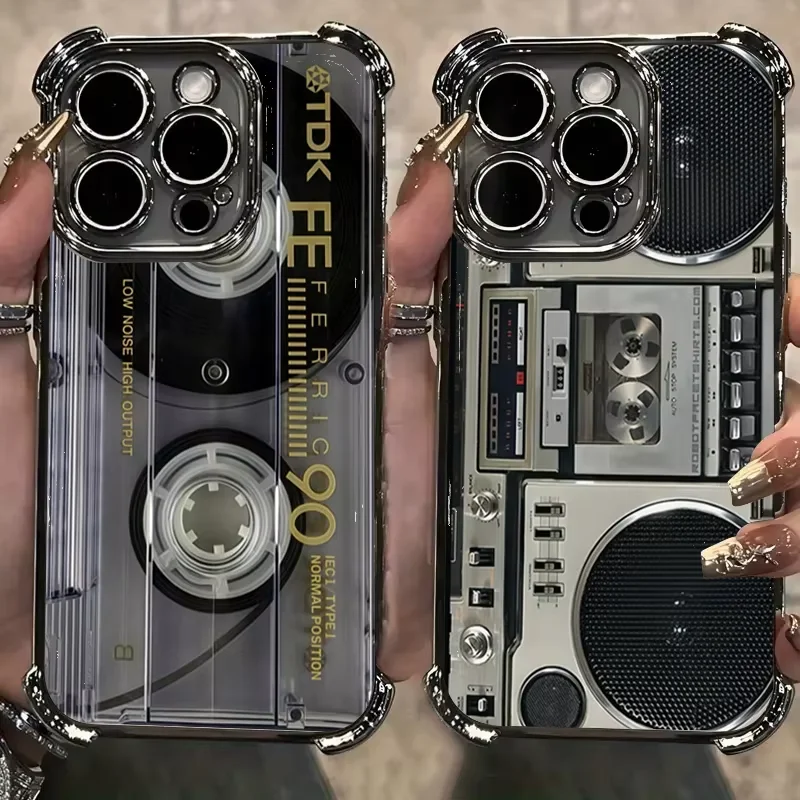 Vintage Cassette Tape Retro Style Phone Case - Anti-Fall Design