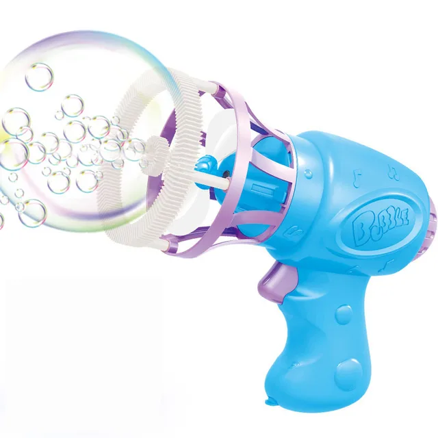 Summer Funny Magic Bubble Blower Machine Electric Automatic Bubble Maker Gun with Mini Fan Kids Outdoor Toys Wedding Supplies 4