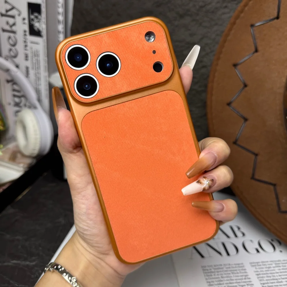 Plating Denim Texture Shockproof Phone Case with Full Camera Protection