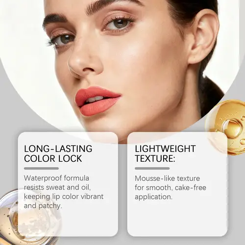 Zephoco Lip Plumping Gloss Waterproof Matte Finish Lasting Color Lock Lightweight Non-sticky High Shine Moisturizing Lip Gloss - Image 5