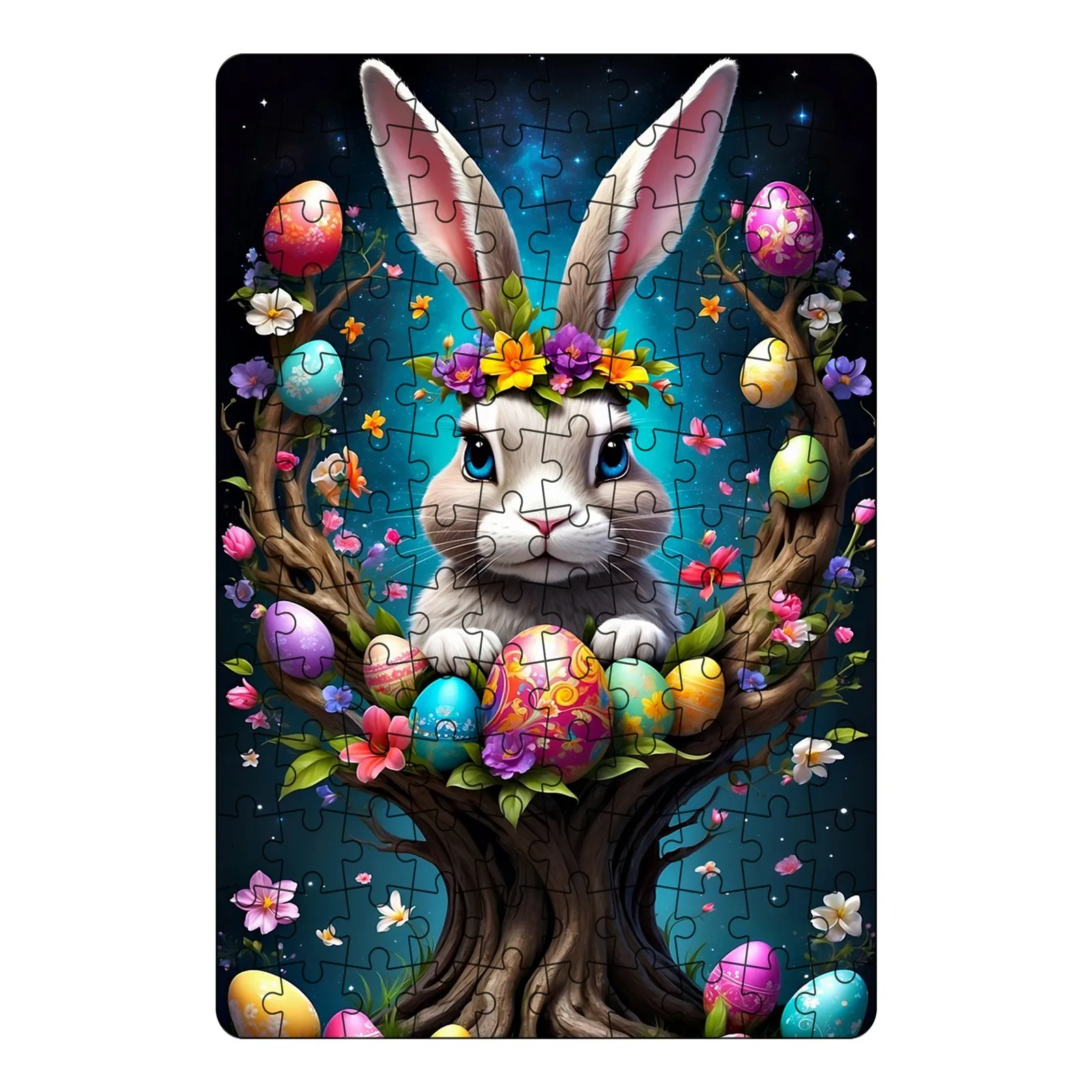 Fairground Easter Puzzle Cute Bunny Photo Puzzle Family Game Home Decoration Hanging Picture Burr