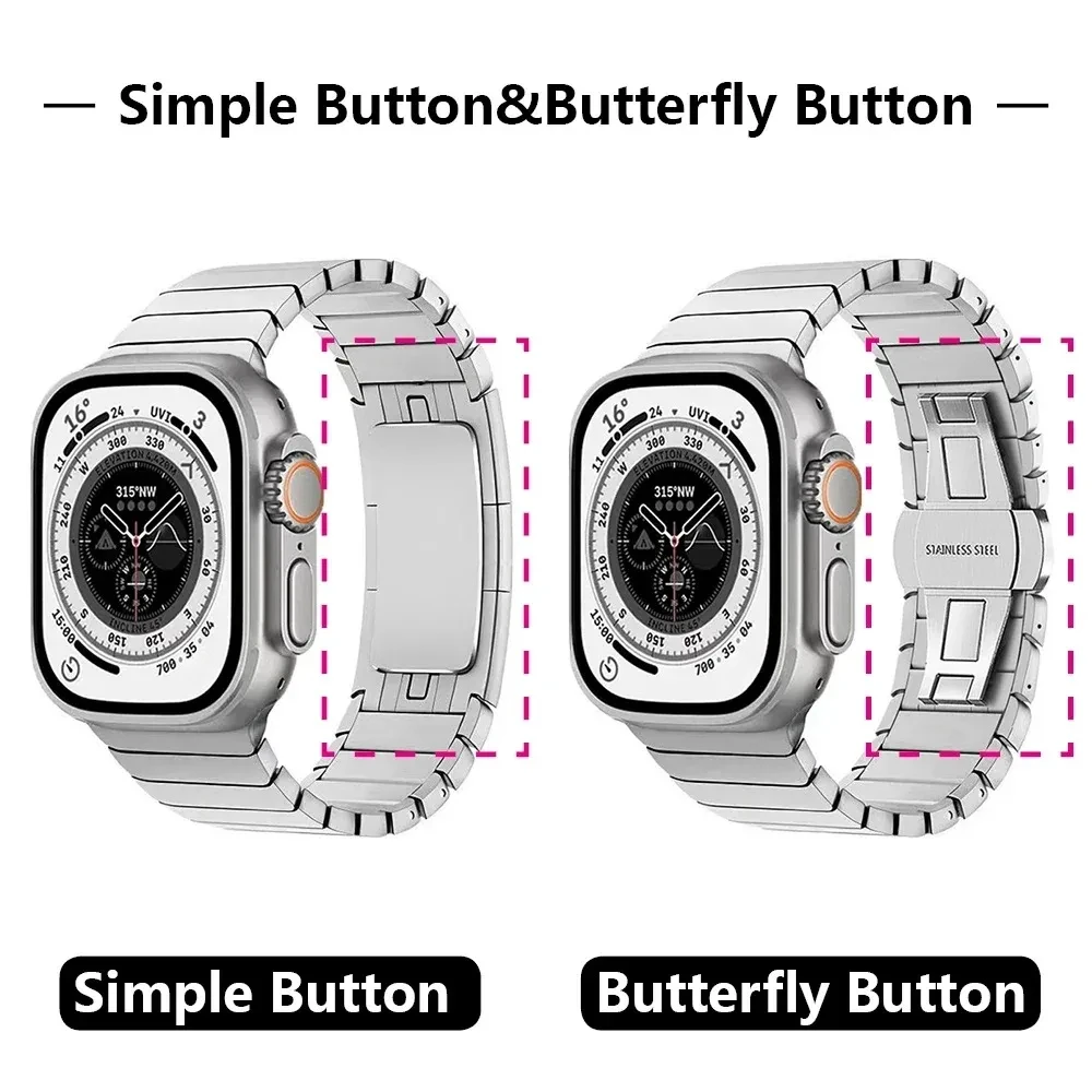 Titanium Color Luxury Stainless Steel Bracelet Band