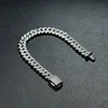 WUIHA Hip Hop 925 Sterling Silver Lab Sapphire High Carbon Diamonds 8.3 MM Cuban Bangle Bracelet Tennis Fine Jewelry Wholesale 4