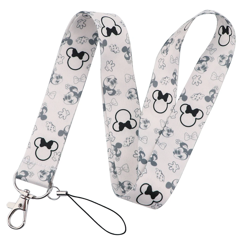 Mickey&Minnie Stitch Lanyard For Keys Keychain Badge Holder ID Credit Card Pass Hang Rope Lariat Phone Charm Gifts