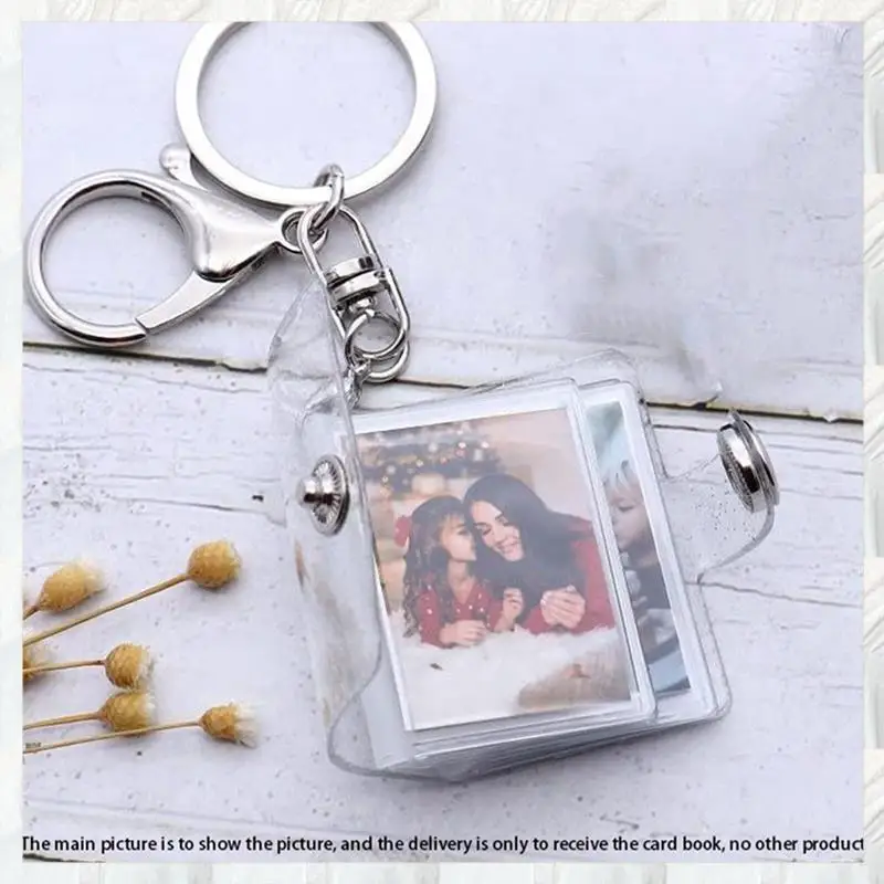 Hot Selling-10X 미니 소형 사진 앨범 키 체인 16 사진 책 홀더 열쇠 고리 남자 친구 여자 친구를위한 DIY 선물, 10X Mini Smal