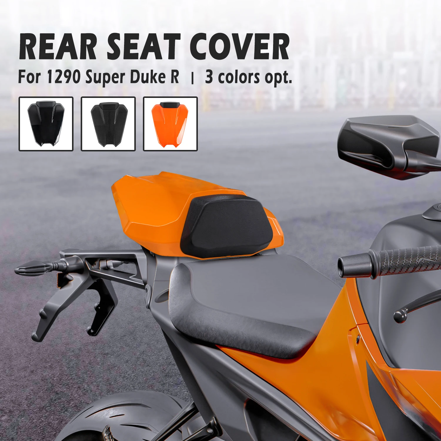 XX ecommerce Motorrad Rückseite Schwanz Sozius Solo Sitz Motorhaube Verkleidung Sitzbezug für 2013 2014 2015 K-T-M 690 D-u-k-e Orange 