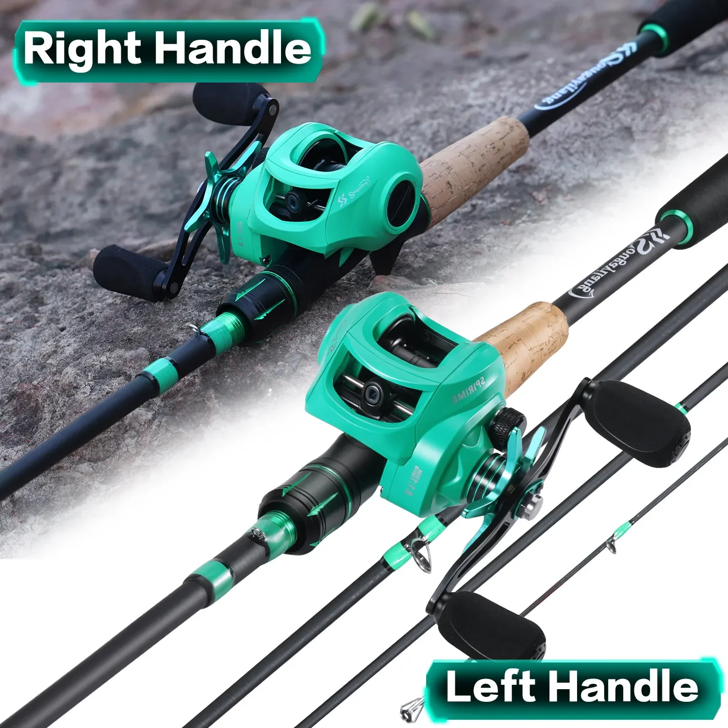 Casting Rod and Reel Set 8Kg Max Drag 8.1:1 High Speed Gear Ratio Fishing pole set fishing rod and reel combo fishing rod