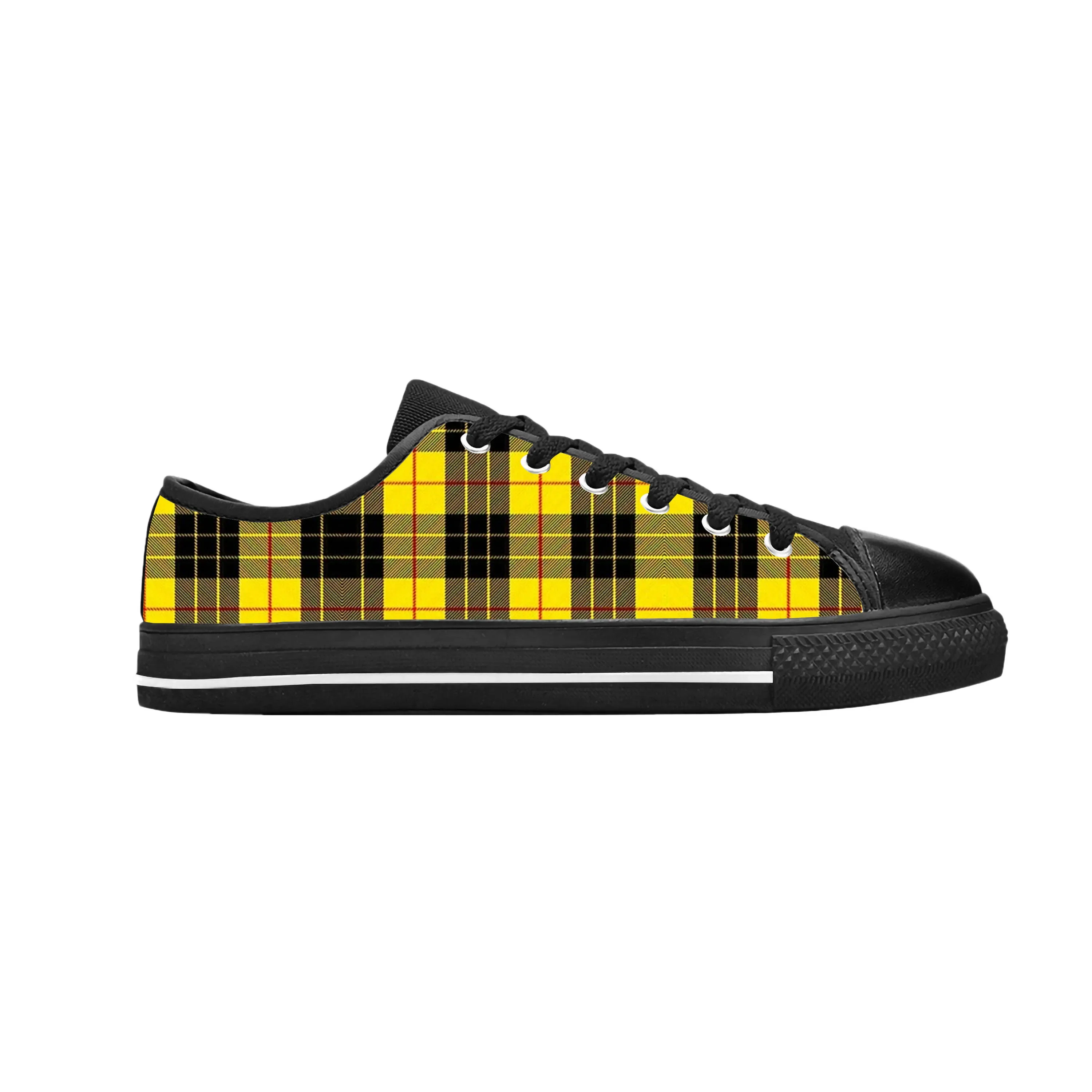 MacLeod Scottish Stewart Clan Tartan Plaid Ancient Casual Cloth Shoes Low Top Comfortable Breathable 3D Print Men Women Sneakers