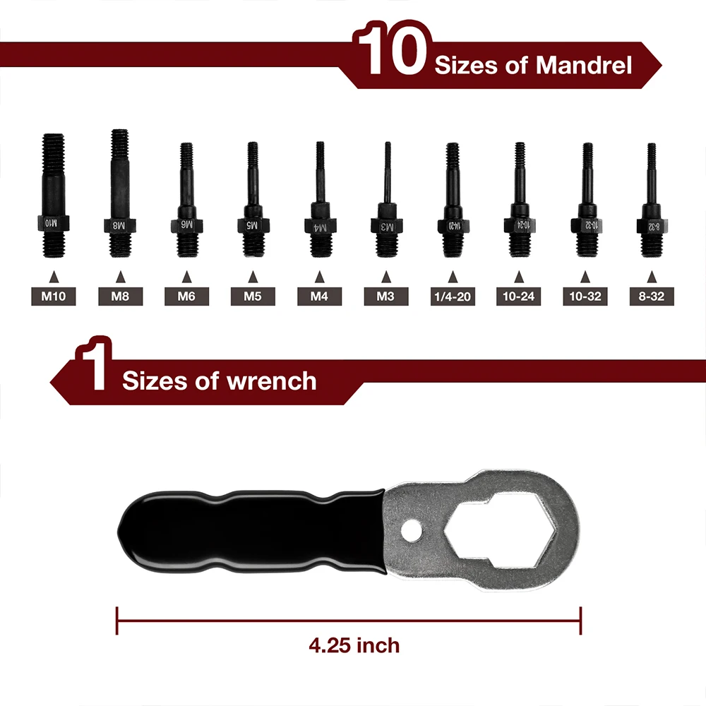 Riveting Machine Electric Rivet Nut Gun Set for rivet gun rivet nut tool rivet gun set