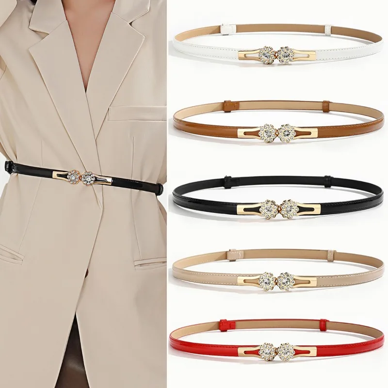 Damen-Taillengürtel, Schnalle, Blumen-Diamant, feiner Anzuggürtel, Rock, Pullover, Mantel, Taillenband, leichte Luxus-Taillenkette