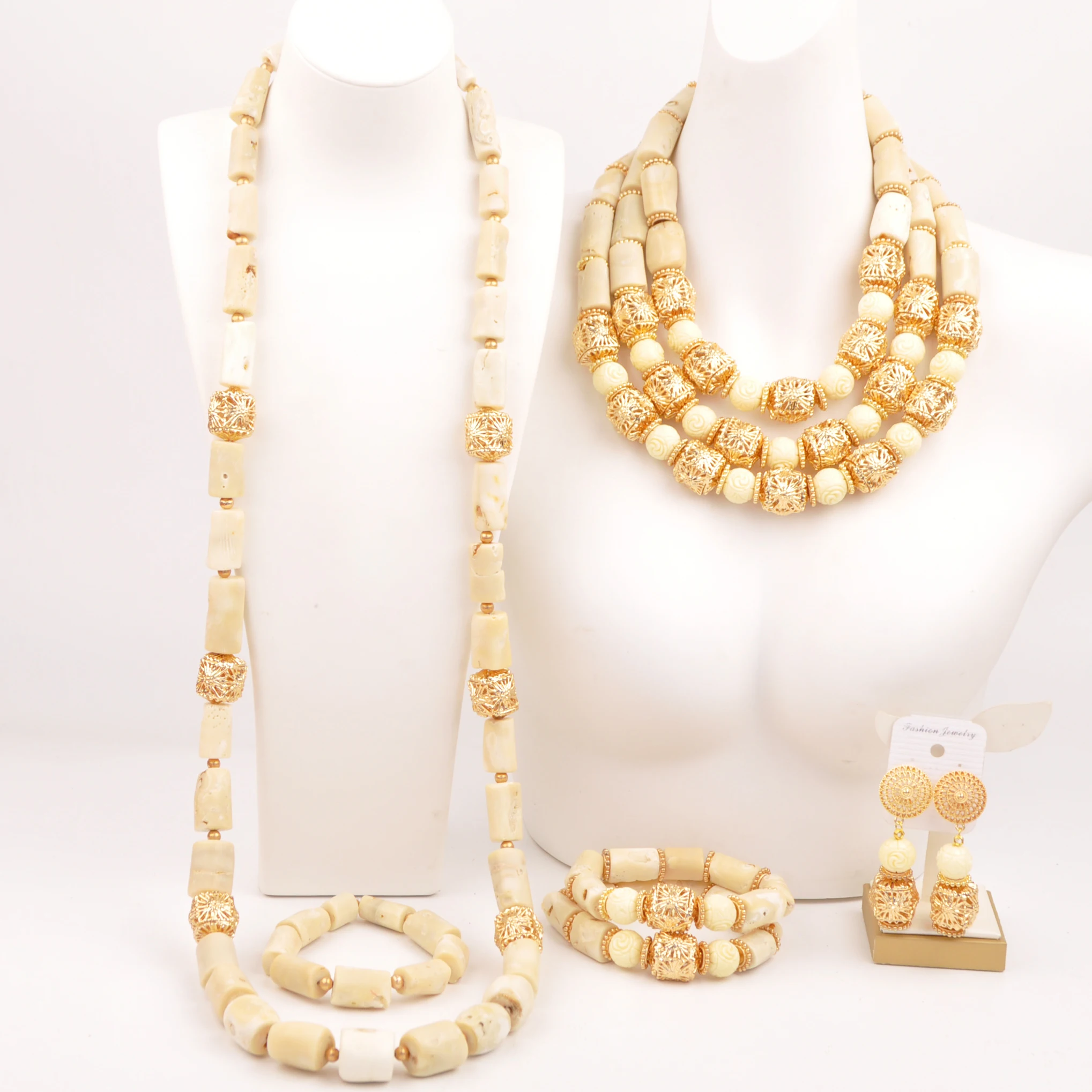 fashion-nigerian-wedding-coral-beads-african-white-coral-jewelry-set-for-couple