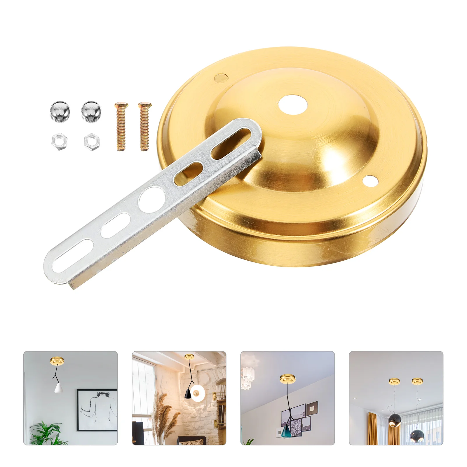 

Lamp Shades Ceiling Chandelier Parts Pendant Light Cover Canopy Vintage Mounting Plate Kit