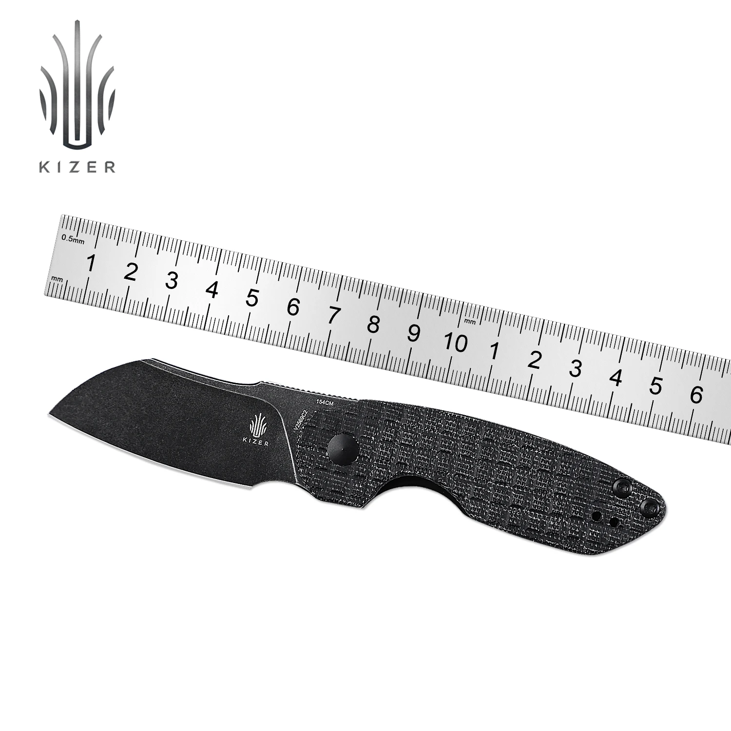 kizer-folding-knife-october-mini-v2569c2-2022-new-ball-bearing-pocket-knife-with-black-micarta-handle-high-quality-survival-tool