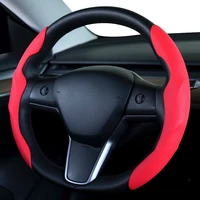 Universal Car Steering Wheel Cover NAPPA Leather 2PCS-Dimensional Anti Slip, Timple And Fashionable Protector Car Accessories 4