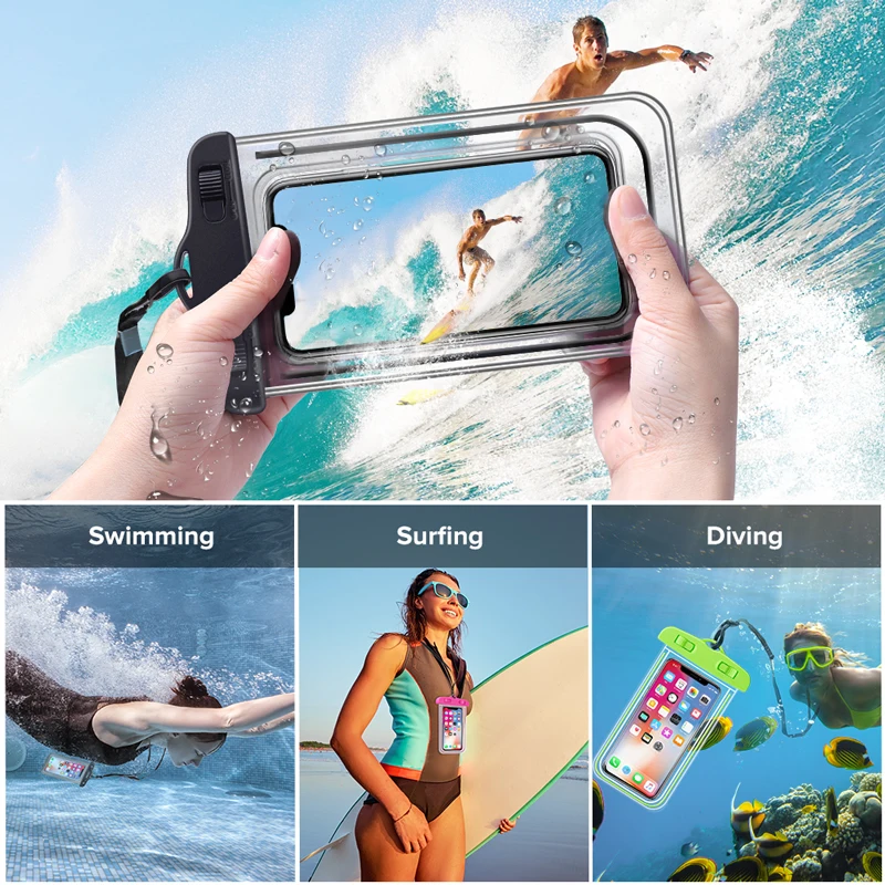 Universal Waterproof Phone Case Water Proof Bag Mobile Cover for iPhone14 13 12 11 Pro Max Xiaomi mi12 11 Huawei P50 40 Samsung,waterproof phone case,phone case