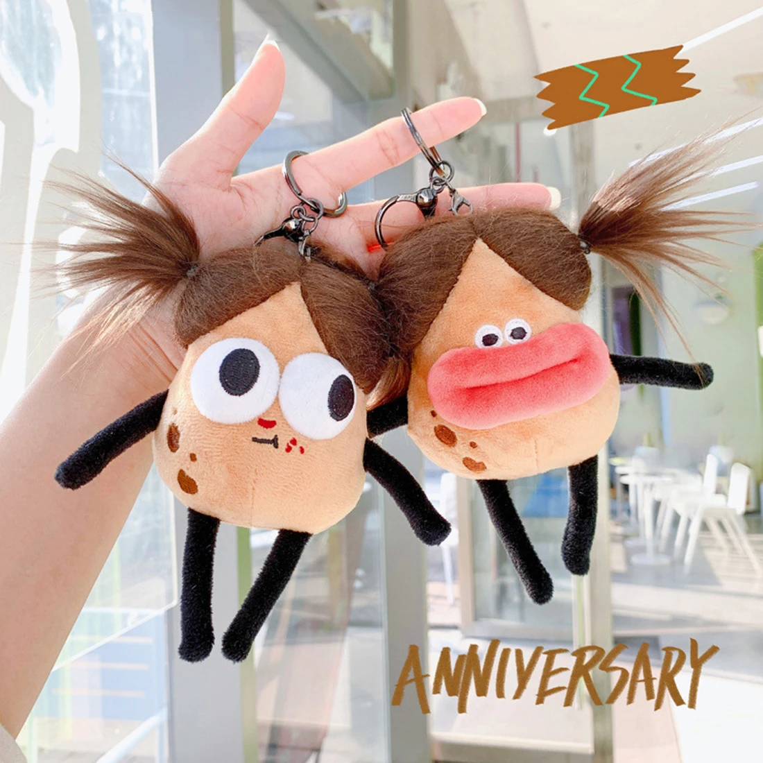 楽しいフライドポテトモンスターぬいぐるみおもちゃペンダント