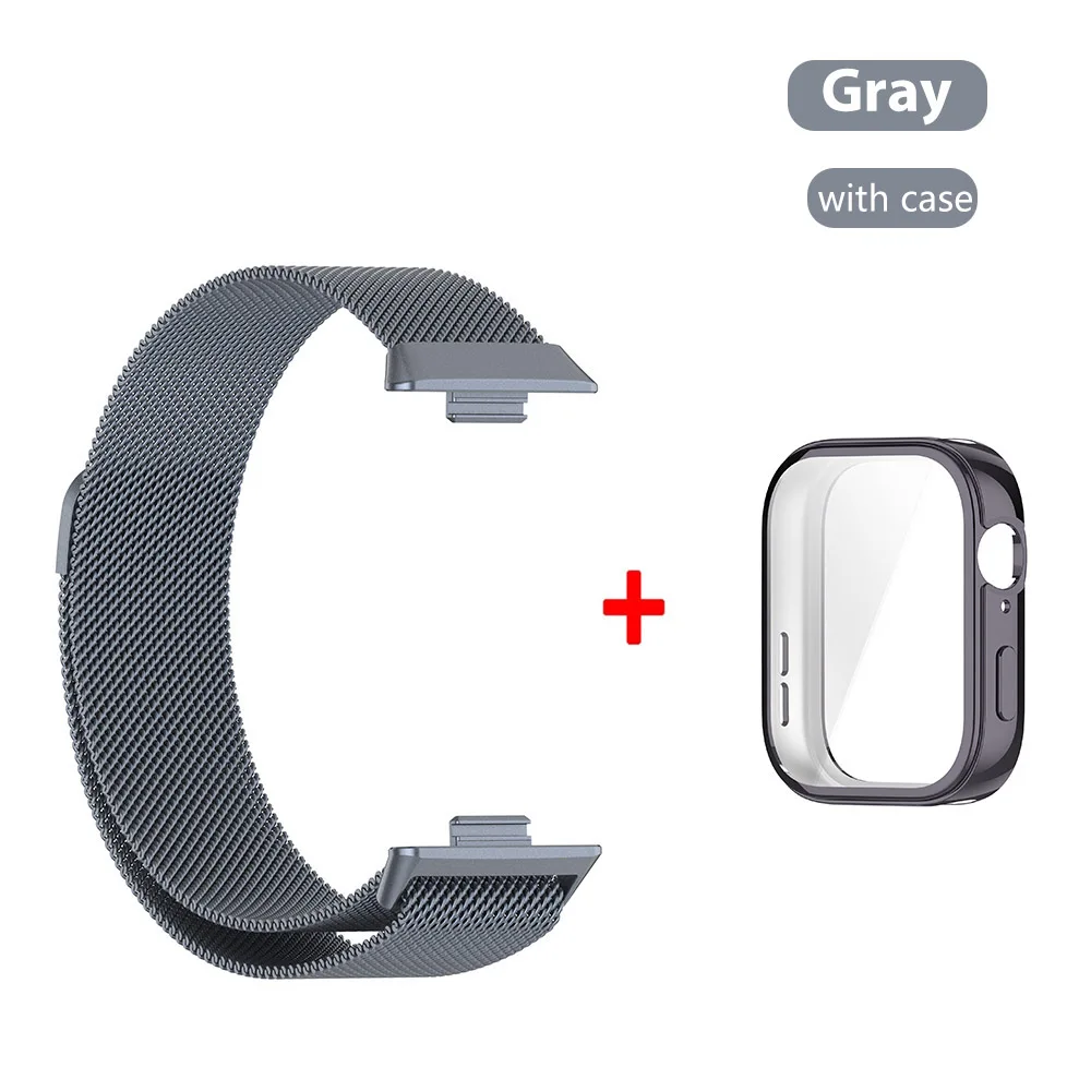 Milanese Magnetic Loop Metal Band with TPU Screen Protector and Case