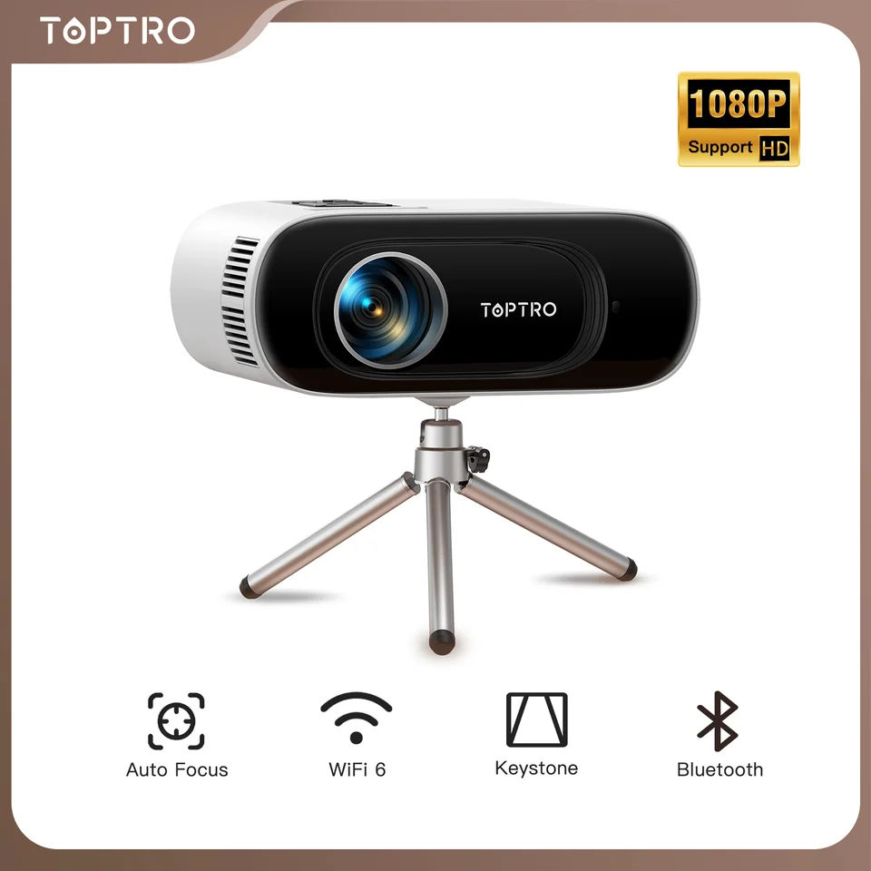 Chicdaze Mini Projector – 1080P, Portable, With Screen, Bluetooth, Compatible With HDMI/USB/TV Stick/iOS/Android