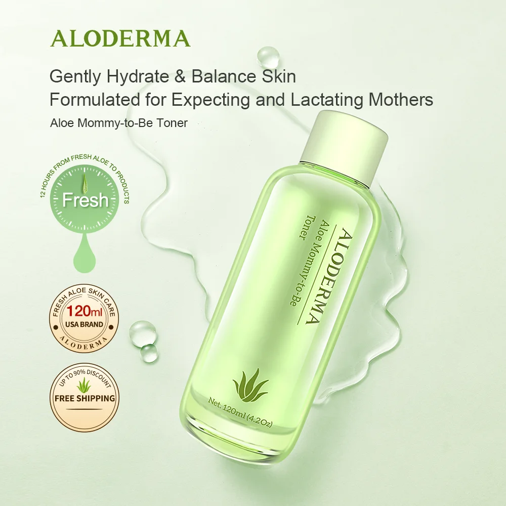 Aloderma Aloe Vera Moisturizing Toner for Pregnant Women Pure Natural Aloe Mommy-to-be Toner No Irritation 120ml