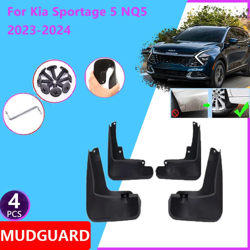 

Car Mudguards for Kia Sportage 5 NQ5 2023 2024 Front Rear Fenders Wheels Protector Splash Guard Covers Flare Mud Flap Accessorie