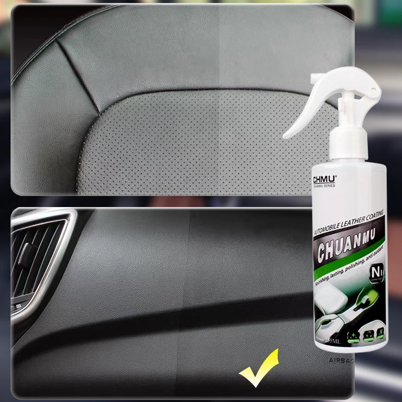 255Ml Car Interior Cleaning Spray Plastic Parts Polishing Oleophobic Coating Protective Leather Refurbishment Auto Detailing