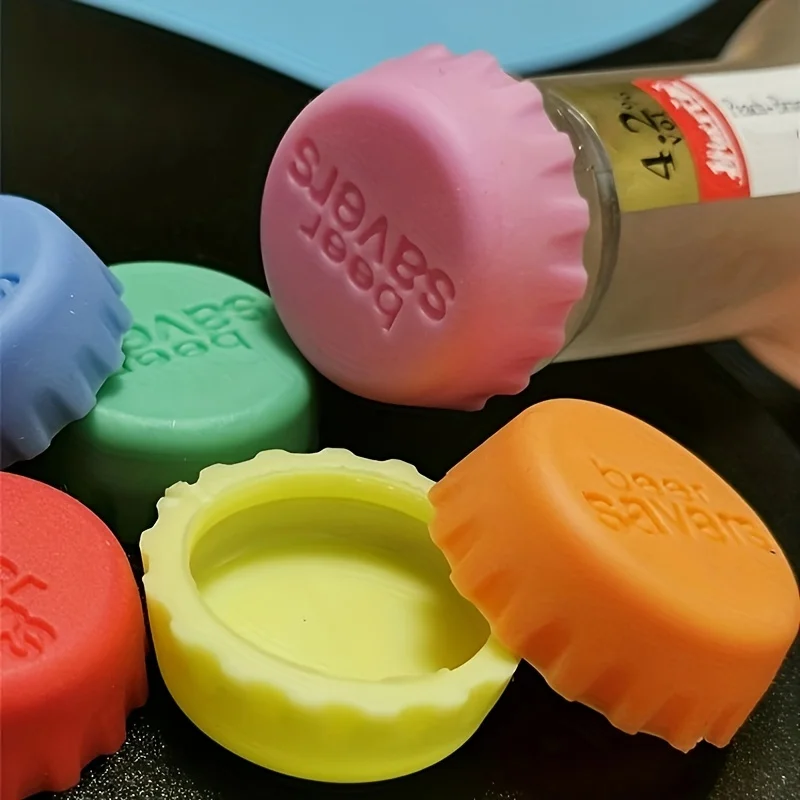 30/60 reusable silicone bottle caps, suitable for sealing and preserving beer, wine, cola, soda water bottles