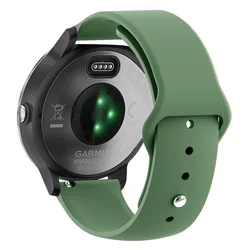 Silicone Watch Strap - Premium Wristband Bracelet, 20mm & 22mm for 20mm watch band (Pine green 8)