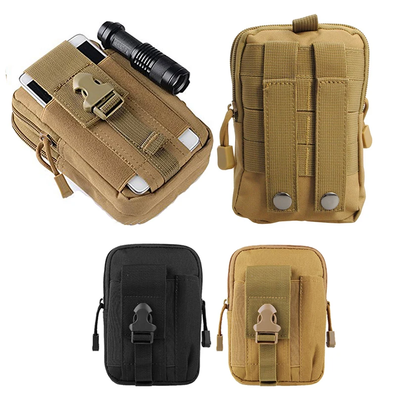 Outdoor Molle Pouch EDC Organizer Belt Waist Bag Utility Gadget Gear Tool Pocket Phone Holster for Hunting Climbing Fanny Pack