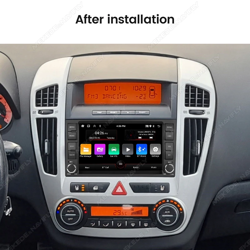 Pantalla Multimedia Inalámbrica de 7 Pulgadas con CarPlay y Android Auto para KIA Ceed 2007-2009, Radio de Coche con Android 15, Sistema Inteligente con GPS 2