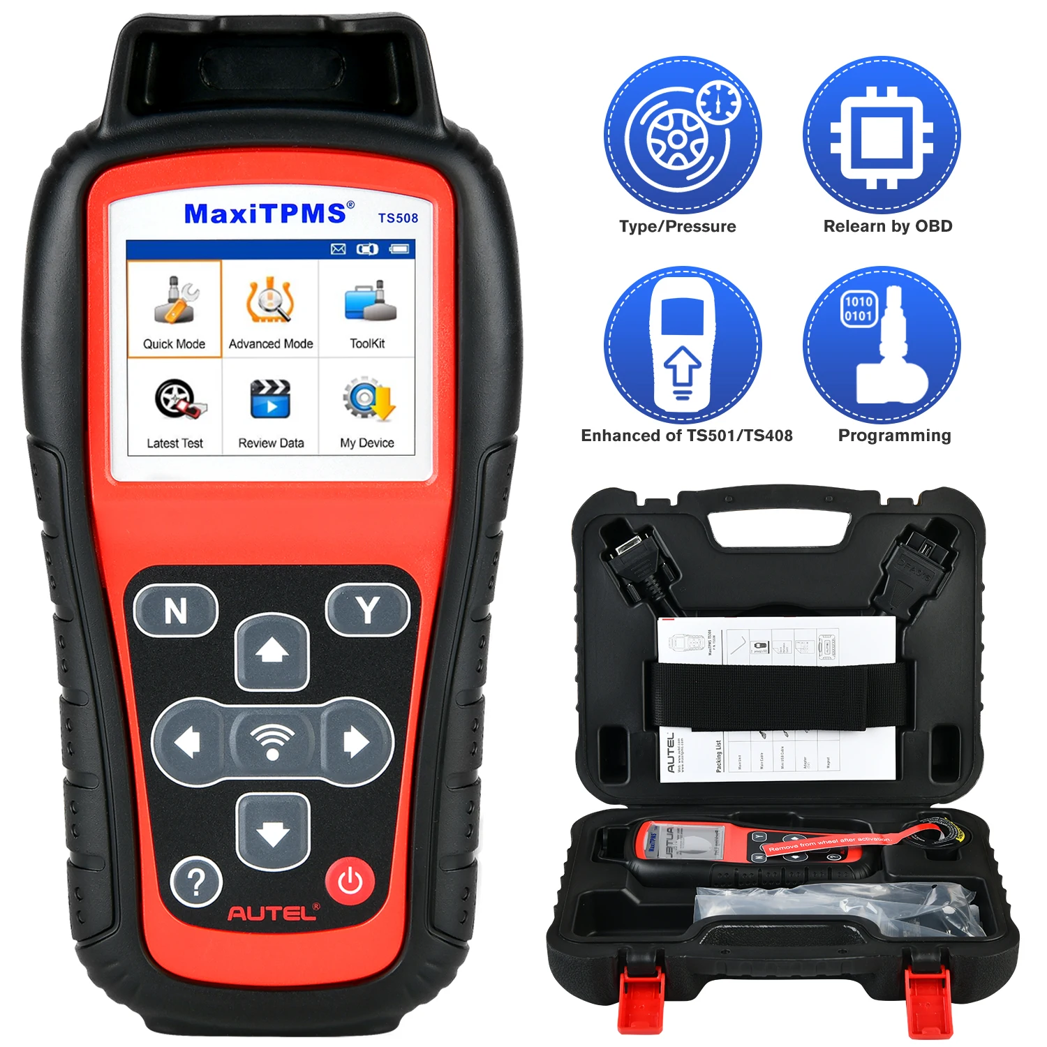 

Autel MaxiTPMS TS508 TPMS Diagnostic Support Programing and Service Tool Tire Repair Tools To Program TPMS MX-sensors Original