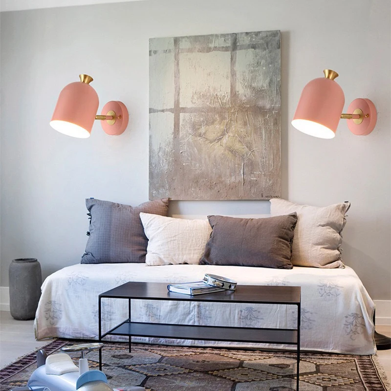 Nordic Creativity Simplicity E27 LED wall lamp AC220V indoor bedside bedroom living room restaurant lighting sconces fixture