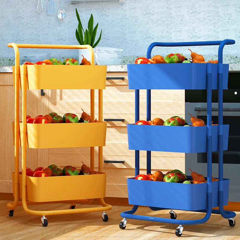 Kitchenstoragetrolleymobilefloorshelfbabyproducts