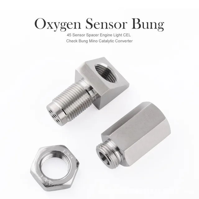 Universal O2 Oxygen Sensor Extender 45 Degree 02 Bung Extension